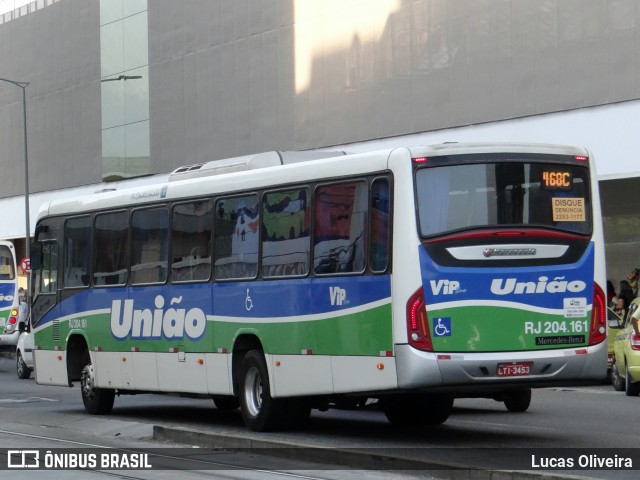 Viação União RJ 204.161 na cidade de Rio de Janeiro, Rio de Janeiro, Brasil, por Lucas Oliveira. ID da foto: 6681526.