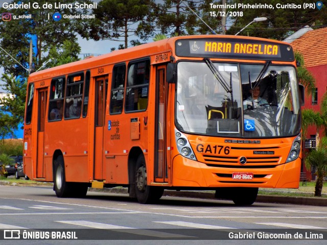 Viação Cidade Sorriso GA176 na cidade de Curitiba, Paraná, Brasil, por Gabriel Giacomin de Lima. ID da foto: 6681667.