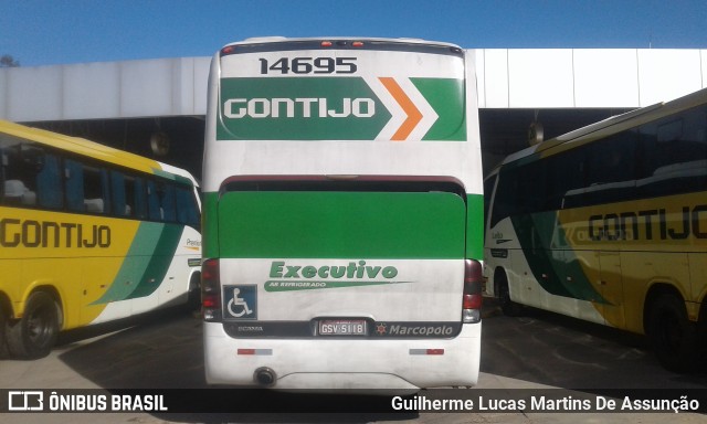 Empresa Gontijo de Transportes 14695 na cidade de Perdões, Minas Gerais, Brasil, por Guilherme Lucas Martins De Assunção. Número da foto: #6680533.