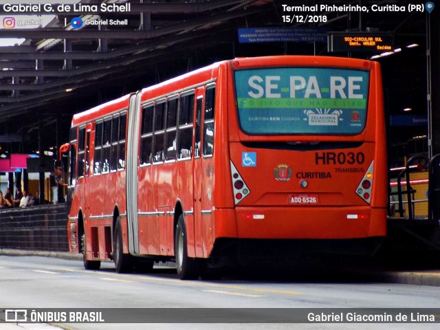 Auto Viação Redentor HR030 na cidade de Curitiba, Paraná, Brasil, por Gabriel Giacomin de Lima. ID da foto: 6681649.