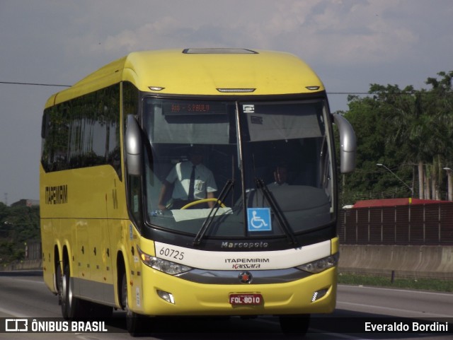 Viação Itapemirim 60725 na cidade de São José dos Campos, São Paulo, Brasil, por Everaldo Bordini. Número da foto: #6682579.