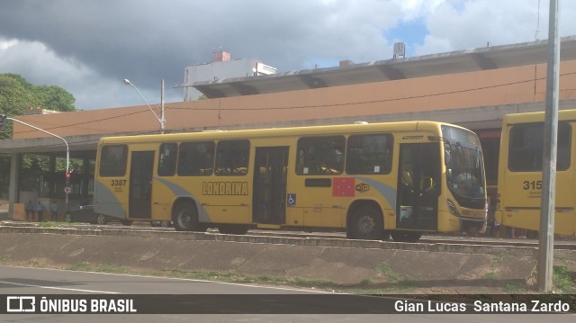 TCGL - Transportes Coletivos Grande Londrina 3387 na cidade de Londrina, Paraná, Brasil, por Gian Lucas  Santana Zardo. Número da foto: #6682565.