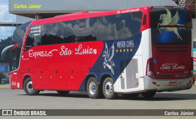 Expresso São Luiz 8060 na cidade de Goiânia, Goiás, Brasil, por Carlos Júnior. ID da foto: 6685088.