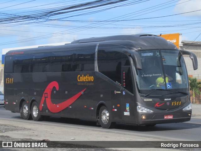 Coletivo Transportes 1511 na cidade de Maceió, Alagoas, Brasil, por Rodrigo Fonseca. ID da foto: 6685667.