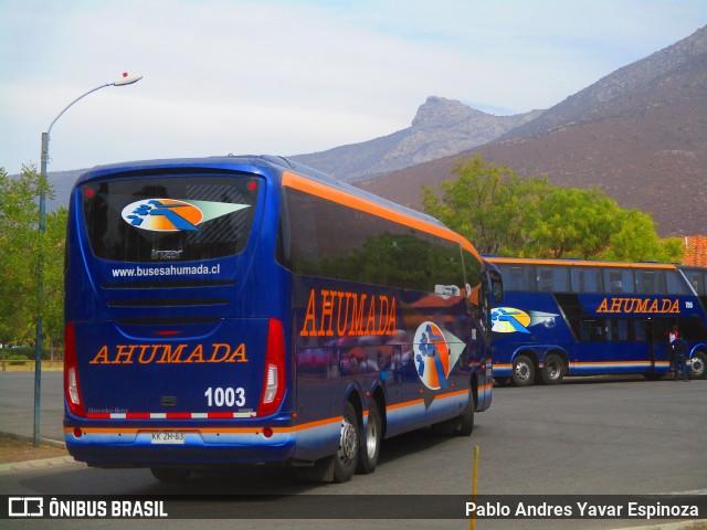 Buses Ahumada 1003 na cidade de Rinconada, Los Andes, Valparaíso, Chile, por Pablo Andres Yavar Espinoza. ID da foto: 6684412.