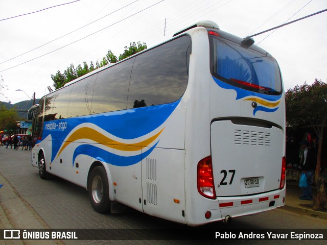 Autobuses Melipilla 27 na cidade de Melipilla, Melipilla, Metropolitana de Santiago, Chile, por Pablo Andres Yavar Espinoza. ID da foto: 6687425.