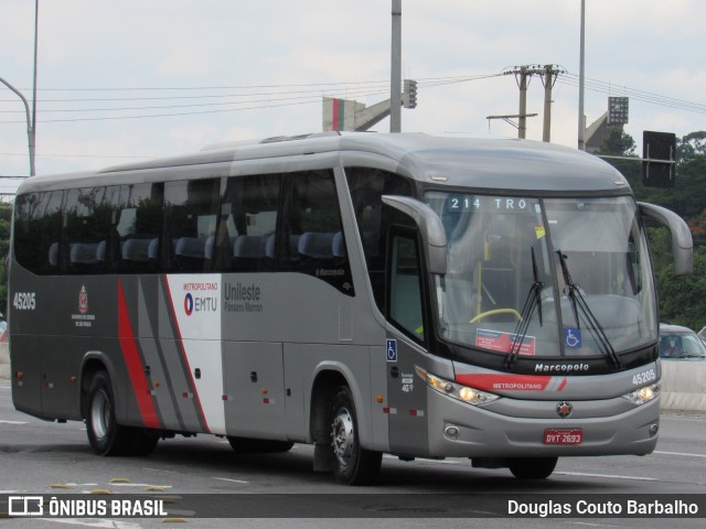 Empresa de Ônibus Pássaro Marron 45205 na cidade de São Paulo, São Paulo, Brasil, por Douglas Couto Barbalho. ID da foto: 6687687.