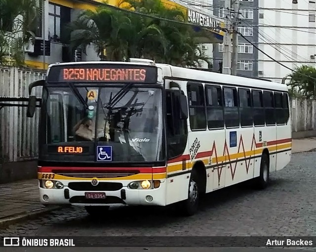SOPAL - Sociedade de Ônibus Porto-Alegrense Ltda. 6683 na cidade de Porto Alegre, Rio Grande do Sul, Brasil, por Artur Backes. Número da foto: #6688897.
