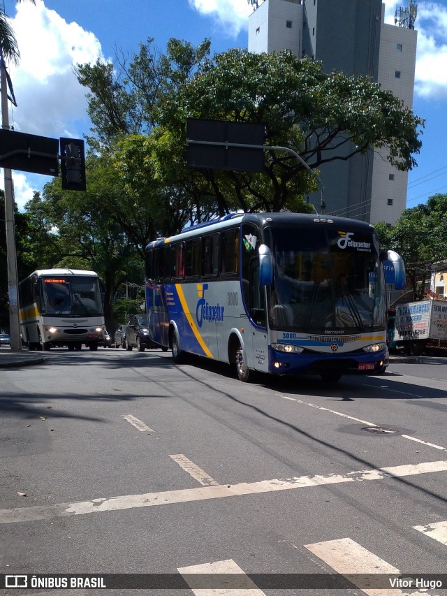 Felippetur Transportes 3000 na cidade de Belo Horizonte, Minas Gerais, Brasil, por Vitor Hugo. ID da foto: 6688666.