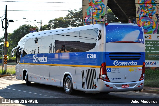 Viação Cometa 17209 na cidade de Campinas, São Paulo, Brasil, por Julio Medeiros. ID da foto: 6688628.