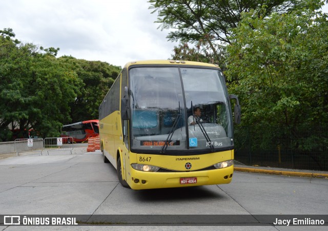 Viação Itapemirim 8647 na cidade de São Paulo, São Paulo, Brasil, por Jacy Emiliano. ID da foto: 6688580.