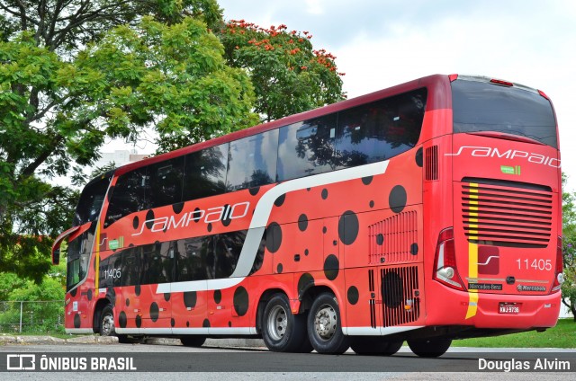 Viação Sampaio 11405 na cidade de Mogi das Cruzes, São Paulo, Brasil, por Douglas Alvim. ID da foto: 6687329.