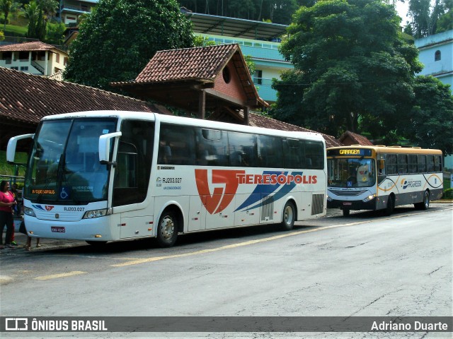 Viação Teresópolis RJ 203.027 na cidade de São José do Vale do Rio Preto, Rio de Janeiro, Brasil, por Adriano Duarte. Número da foto: #6692075.
