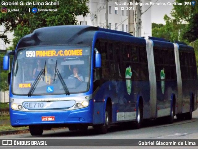 Viação Cidade Sorriso GE710 na cidade de Curitiba, Paraná, Brasil, por Gabriel Giacomin de Lima. ID da foto: 6691178.