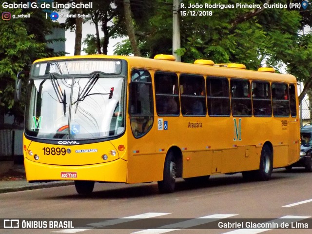 Araucária Transportes Coletivos 19899 na cidade de Curitiba, Paraná, Brasil, por Gabriel Giacomin de Lima. ID da foto: 6691150.