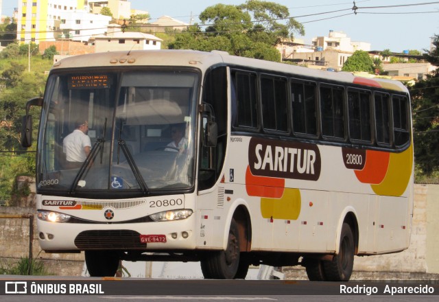 Saritur - Santa Rita Transporte Urbano e Rodoviário 20800 na cidade de Conselheiro Lafaiete, Minas Gerais, Brasil, por Rodrigo  Aparecido. Número da foto: #6619682.