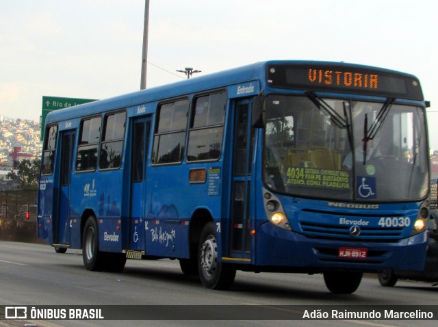Viação Euclásio 40030 na cidade de Belo Horizonte, Minas Gerais, Brasil, por Adão Raimundo Marcelino. Número da foto: #6619989.
