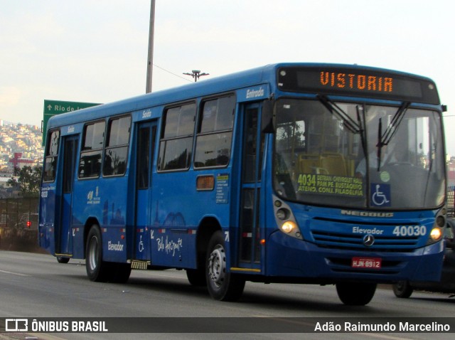 Viação Euclásio 40030 na cidade de Belo Horizonte, Minas Gerais, Brasil, por Adão Raimundo Marcelino. ID da foto: 6619989.