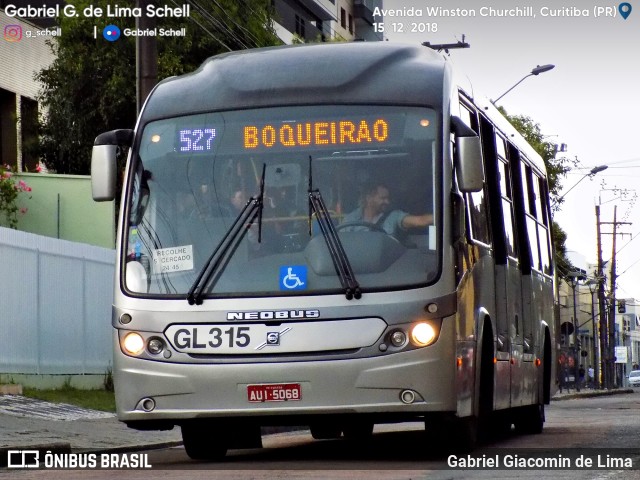 Viação Cidade Sorriso GL315 na cidade de Curitiba, Paraná, Brasil, por Gabriel Giacomin de Lima. ID da foto: 6693829.