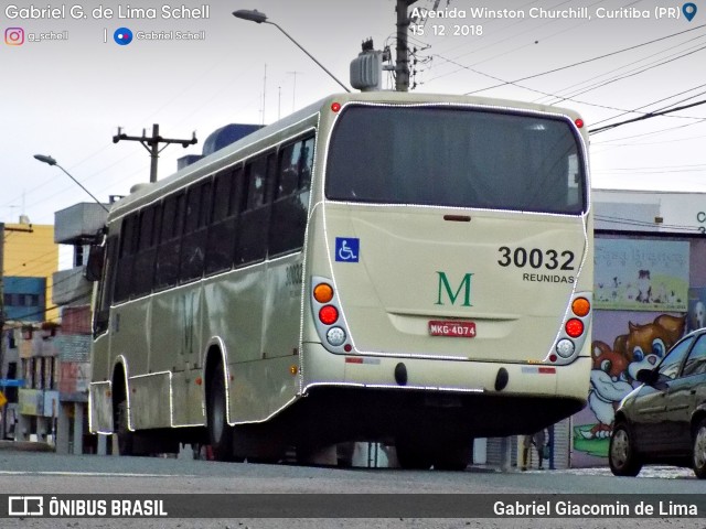 Reunidas Transportes Coletivos 30032 na cidade de Curitiba, Paraná, Brasil, por Gabriel Giacomin de Lima. ID da foto: 6693819.