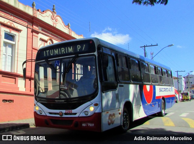 Viação São Cristóvão 2260 na cidade de Itumirim, Minas Gerais, Brasil, por Adão Raimundo Marcelino. Número da foto: #6693563.