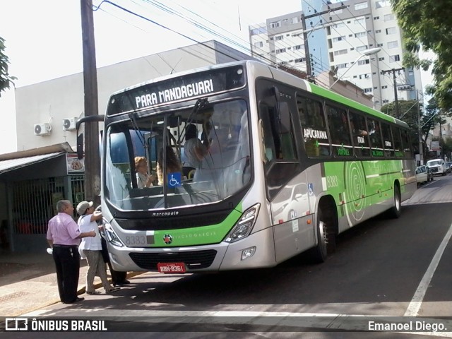 Viação Garcia 8383 na cidade de Apucarana, Paraná, Brasil, por Emanoel Diego.. ID da foto: 6694045.