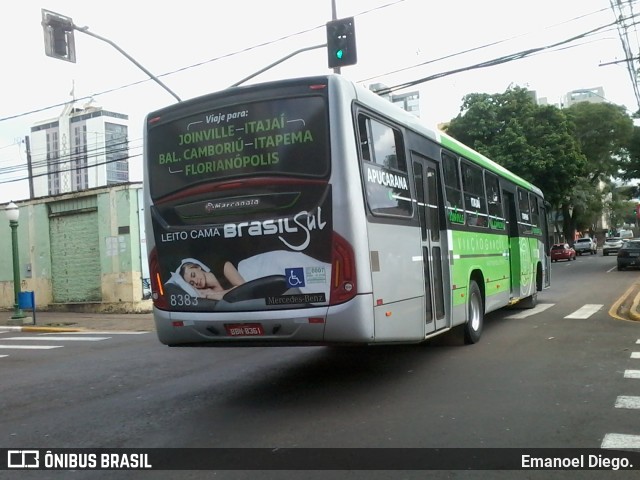 Viação Garcia 8383 na cidade de Apucarana, Paraná, Brasil, por Emanoel Diego.. ID da foto: 6694049.