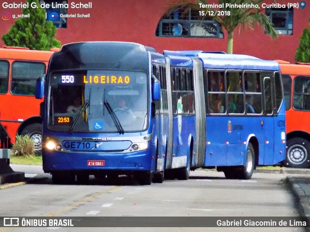 Viação Cidade Sorriso GE710 na cidade de Curitiba, Paraná, Brasil, por Gabriel Giacomin de Lima. ID da foto: 6693783.