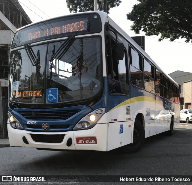 Viação Vaz 02 606 na cidade de Santo André, São Paulo, Brasil, por Hebert Eduardo Ribeiro Todesco. ID da foto: 6621871.