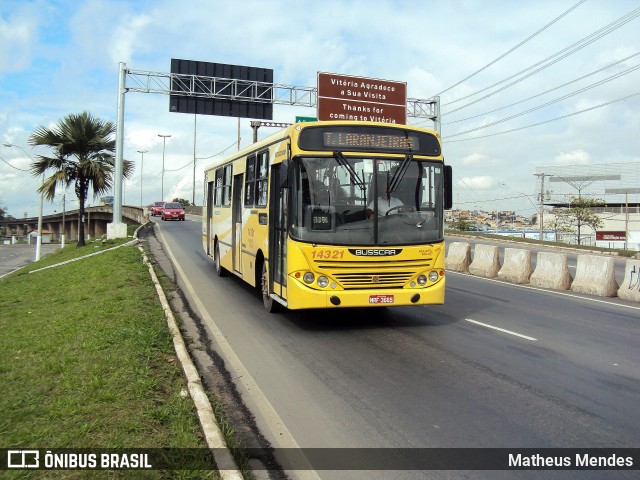 Viação Praia Sol 14321 na cidade de Vitória, Espírito Santo, Brasil, por Matheus Mendes. ID da foto: 6625138.