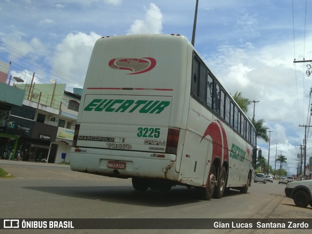 Eucatur - Empresa União Cascavel de Transportes e Turismo 3225 na cidade de Ji-Paraná, Rondônia, Brasil, por Gian Lucas  Santana Zardo. Número da foto: #6625636.