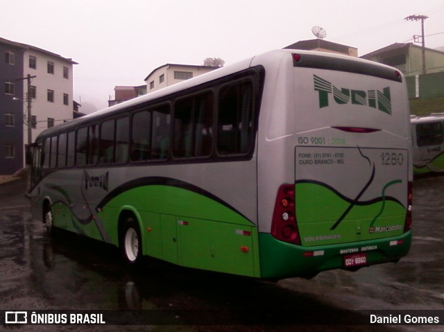 Turin Transportes 1280 na cidade de Ouro Preto, Minas Gerais, Brasil, por Daniel Gomes. Número da foto: #6626244.