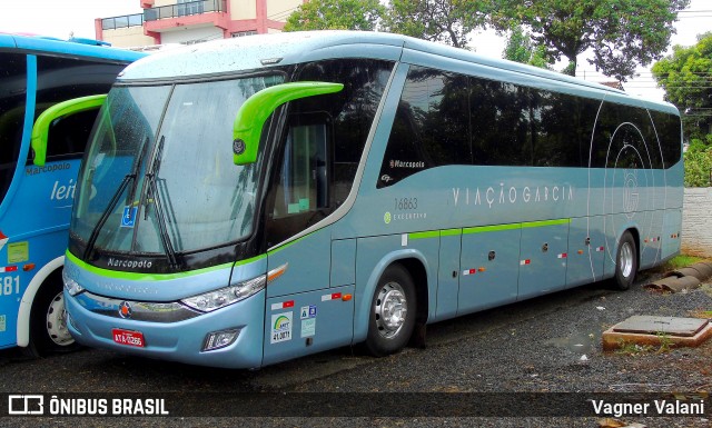 Viação Garcia 16863 na cidade de Foz do Iguaçu, Paraná, Brasil, por Vagner Valani. ID da foto: 6625837.