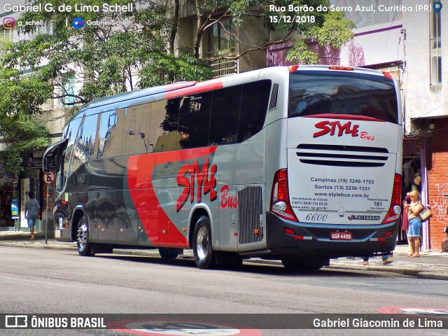 Style Bus 6600 na cidade de Curitiba, Paraná, Brasil, por Gabriel Giacomin de Lima. ID da foto: 6624709.