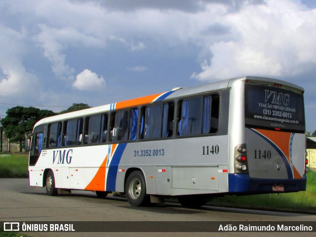 VMG - Viação Minas Gerais 1140 na cidade de Belo Horizonte, Minas Gerais, Brasil, por Adão Raimundo Marcelino. ID da foto: 6626061.