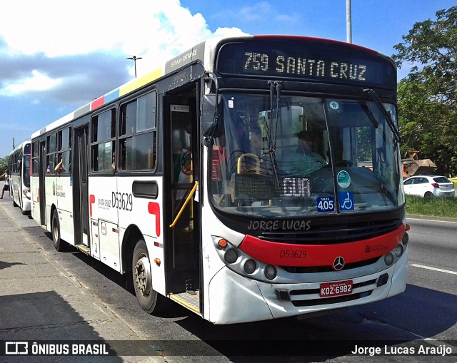 Transportes Campo Grande D53629 na cidade de Rio de Janeiro, Rio de Janeiro, Brasil, por Jorge Lucas Araújo. ID da foto: 6624846.
