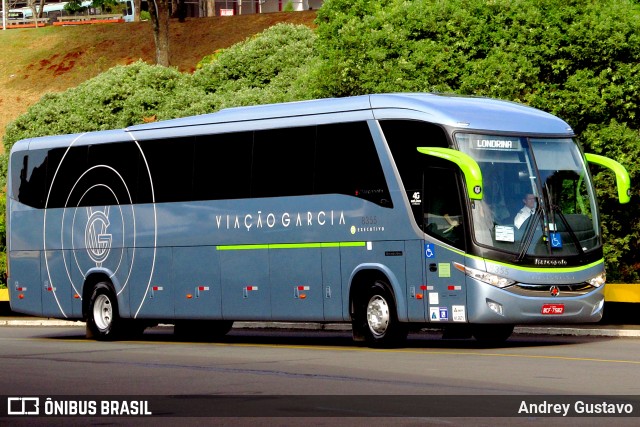 Viação Garcia 8355 na cidade de Londrina, Paraná, Brasil, por Andrey Gustavo. ID da foto: 6624410.