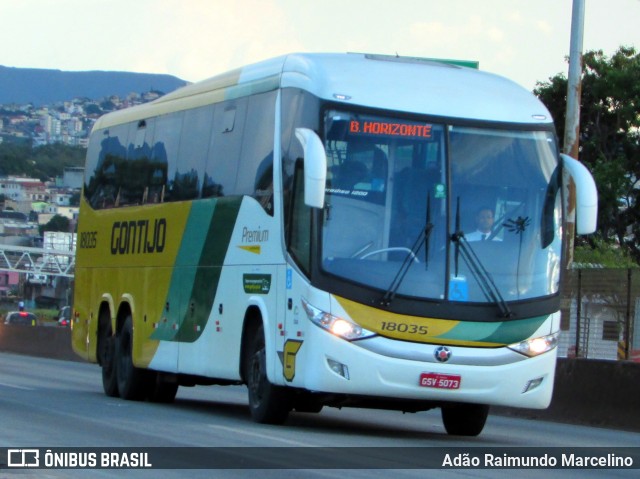 Empresa Gontijo de Transportes 18035 na cidade de Belo Horizonte, Minas Gerais, Brasil, por Adão Raimundo Marcelino. ID da foto: 6631169.