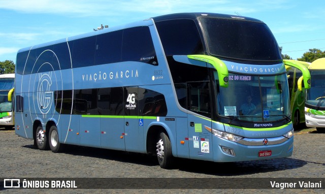 Viação Garcia 8822 na cidade de Foz do Iguaçu, Paraná, Brasil, por Vagner Valani. Número da foto: #6629839.