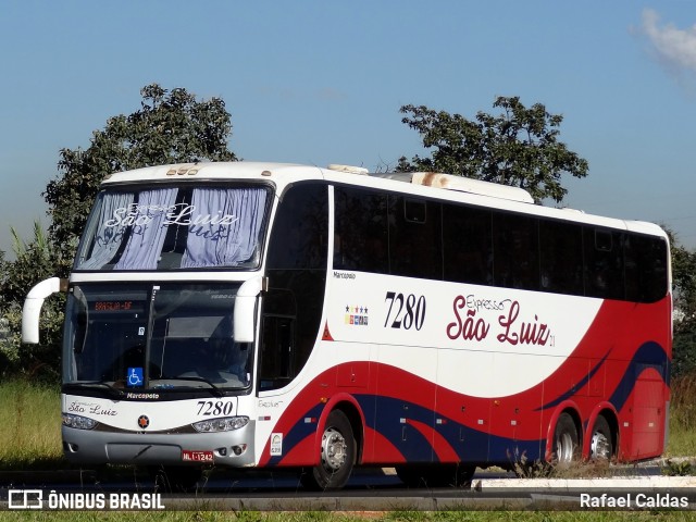 Expresso São Luiz 7280 na cidade de Brasília, Distrito Federal, Brasil, por Rafael Caldas. Número da foto: #6631596.