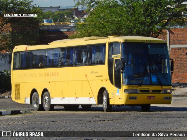 Viação Itapemirim 45345 na cidade de Caruaru, Pernambuco, Brasil, por Lenilson da Silva Pessoa. ID da foto: 6631231.