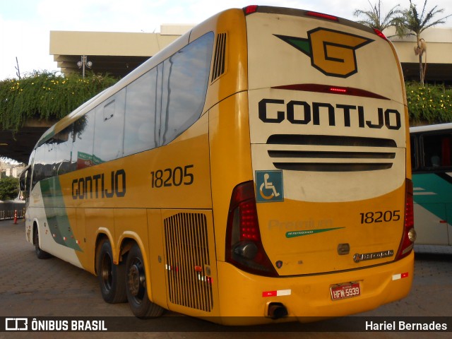 Empresa Gontijo de Transportes 18205 na cidade de Belo Horizonte, Minas Gerais, Brasil, por Hariel Bernades. Número da foto: #6634382.