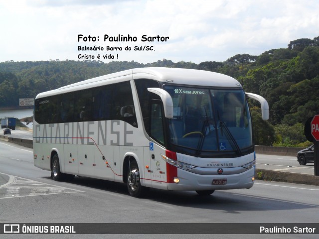 Auto Viação Catarinense 3252 na cidade de Tijucas do Sul, Paraná, Brasil, por Paulinho Sartor. ID da foto: 6633528.