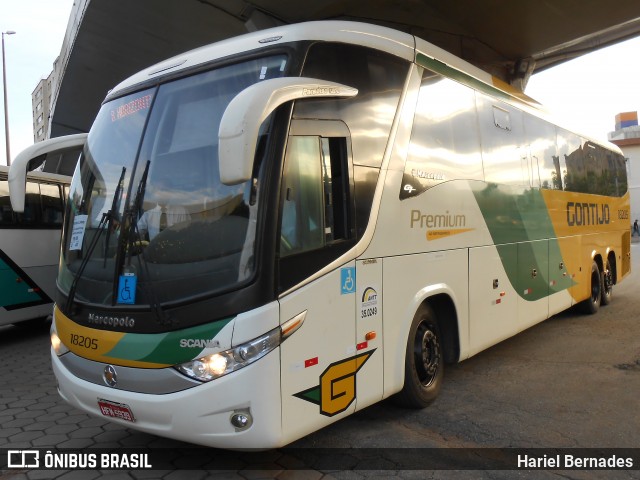 Empresa Gontijo de Transportes 18205 na cidade de Belo Horizonte, Minas Gerais, Brasil, por Hariel Bernades. Número da foto: #6634375.