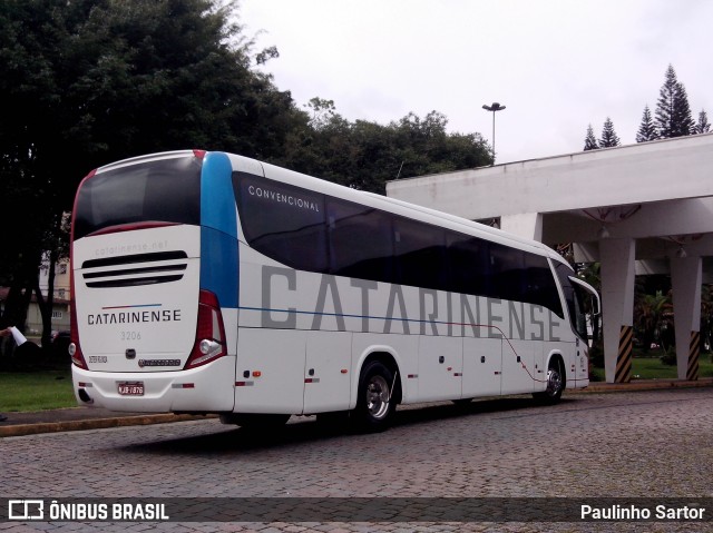 Auto Viação Catarinense 3206 na cidade de Joinville, Santa Catarina, Brasil, por Paulinho Sartor. ID da foto: 6633466.