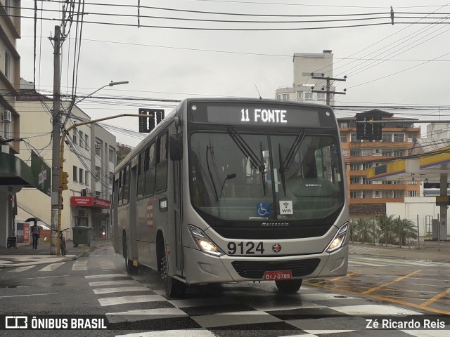 BluMob - Concessionária de Transporte Urbano de Blumenau 9124 na cidade de Blumenau, Santa Catarina, Brasil, por Zé Ricardo Reis. Número da foto: #6633979.