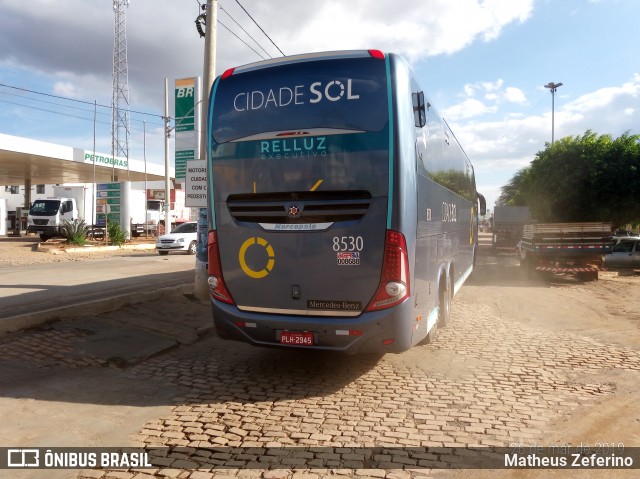 Viação Cidade Sol 8530 na cidade de Irecê, Bahia, Brasil, por Matheus Zeferino. Número da foto: #6632960.