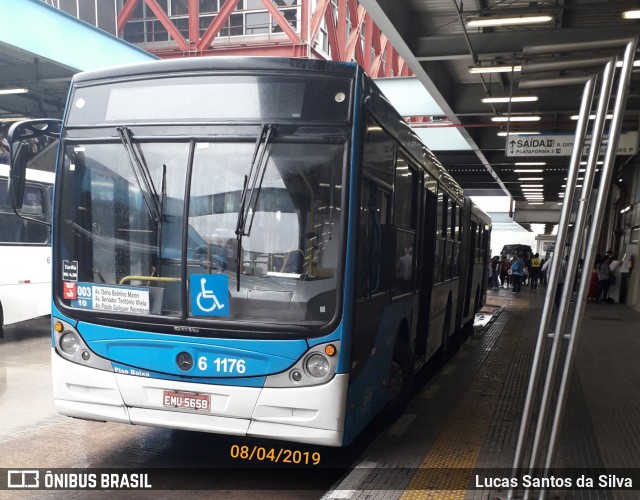 Viação Cidade Dutra 6 1176 na cidade de São Paulo, São Paulo, Brasil, por Lucas Santos da Silva. ID da foto: 6636179.