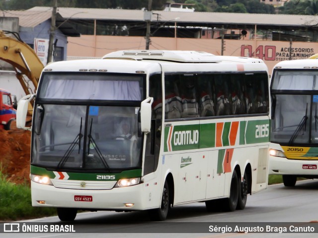 Empresa Gontijo de Transportes 21135 na cidade de Conselheiro Lafaiete, Minas Gerais, Brasil, por Sérgio Augusto Braga Canuto. ID da foto: 6638022.