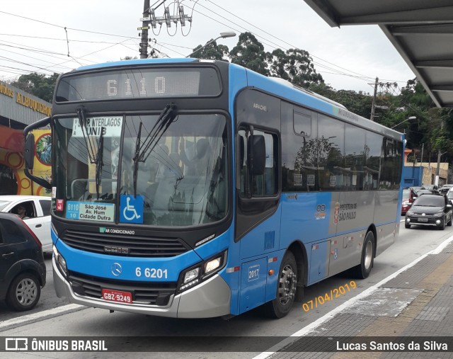 Transwolff Transportes e Turismo 6 6201 na cidade de São Paulo, São Paulo, Brasil, por Lucas Santos da Silva. Número da foto: #6636181.